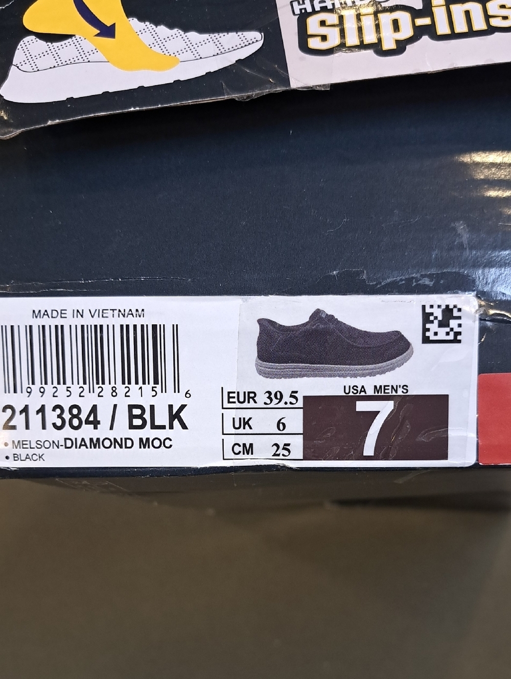 Skechers Slip-ins® Melson - Cozy Fit® Diamond Moc. - Color: Black - Size Men 7 - Picture 11 of 11